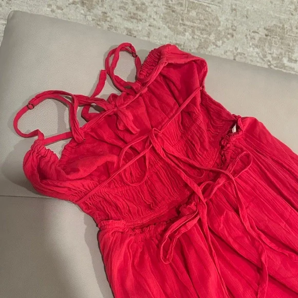 ❄️2 for $50❄️ ✨CLOSET CLEAR OUT SALE✨ Free People Red Midi Dress - Picture 6 of 8